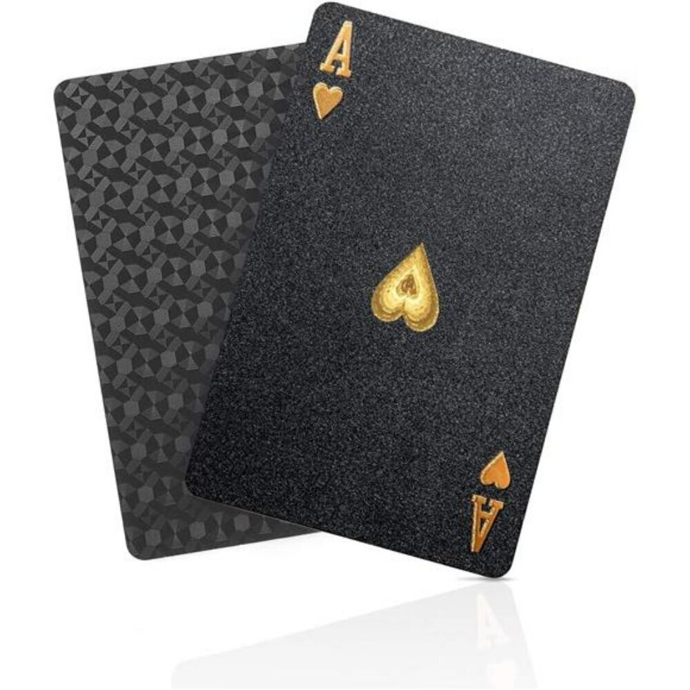 Diamond Waterproof Black Playing Cards Poker Cards HD Deck of Cards Black